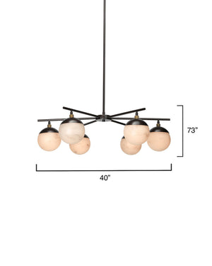 Metro Alabaster 6 Light Chandelier - Oasislives