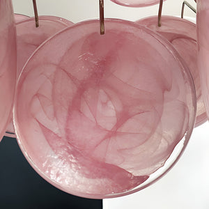Murano Chandelier 36 Pink Disks