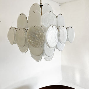 Murano Chandelier 36 White Disks