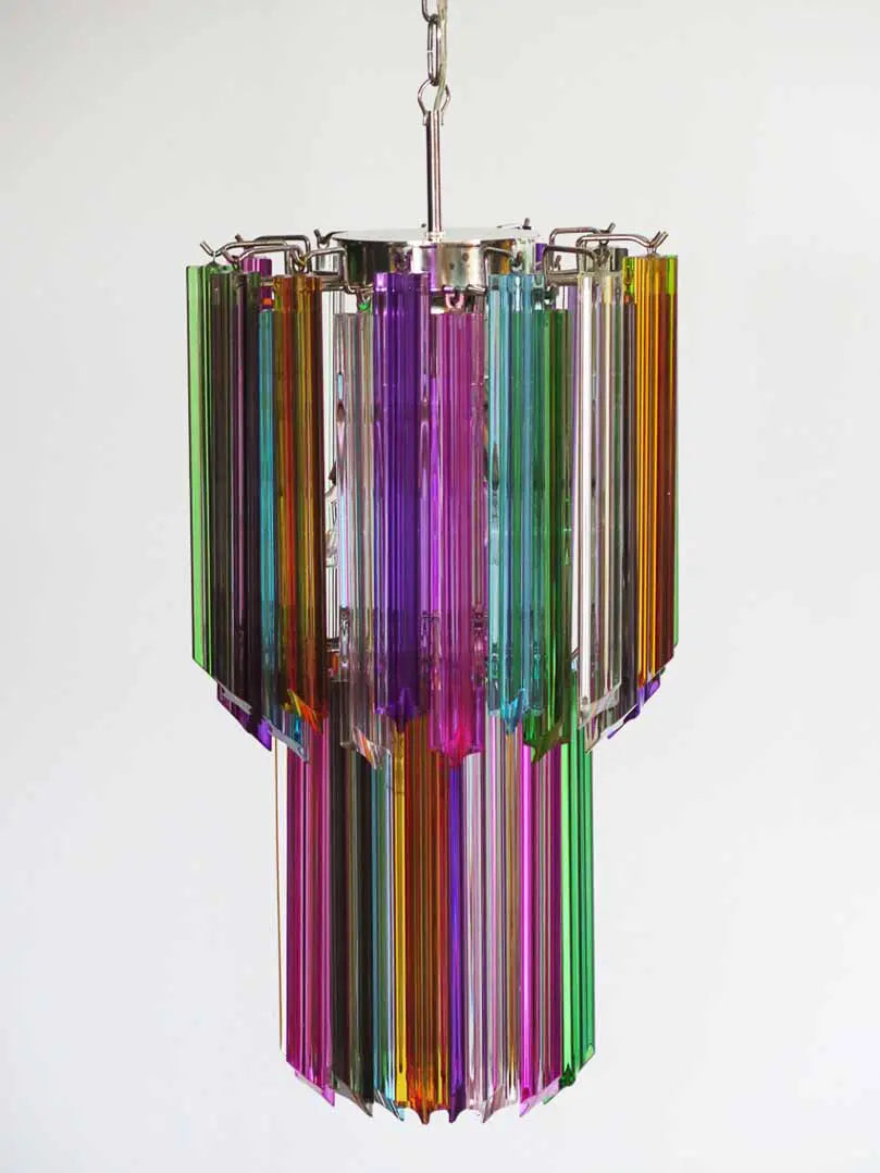 Murano Chandelier – Quadriedri – 46 prisms – Multi