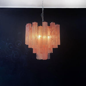 Pink Murano Glass Tronchi Chandelier