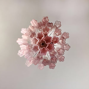 Pink Murano Glass Tronchi Chandelier