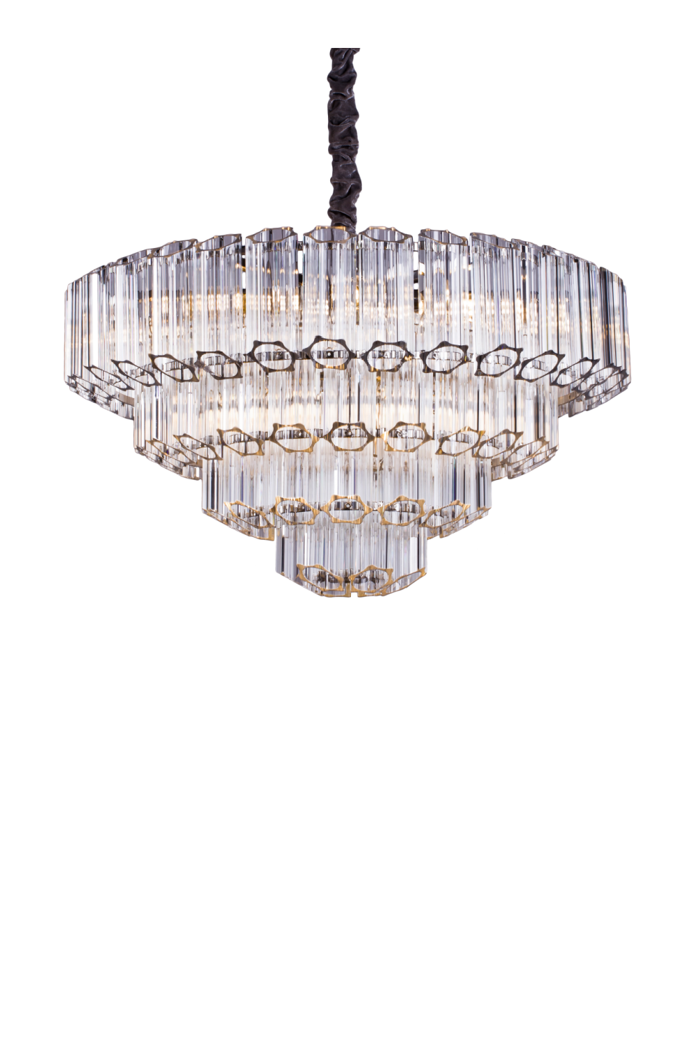 Richmond Interiors Bece 4-Tier Glass Chandelier