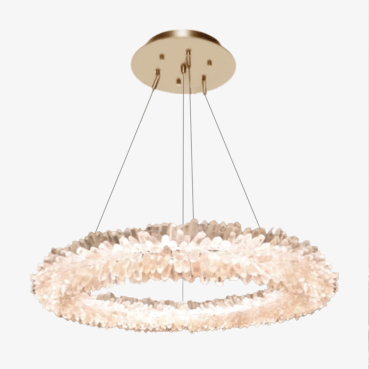 Roxi Quartz Crystal Chandelier 24" 36" 48"