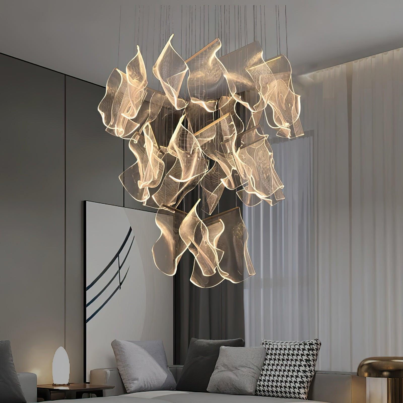 Rinkle Acrylic LED Chandelier