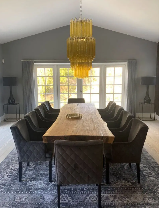 Murano Chandelier – Triedri – 242 prisms – Amber