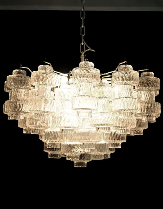 Murano Chandelier – 37 glasses- Transparent