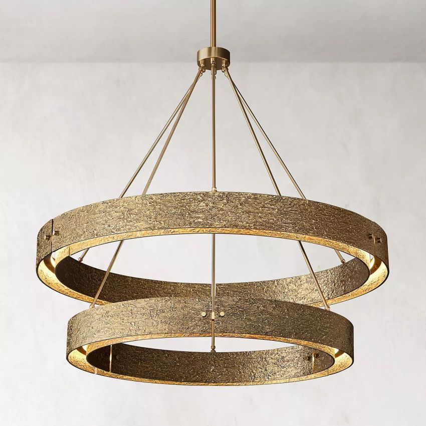 Custom Vouvan Two-Tier Round Chandelier 36"