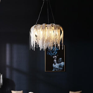 Pensy Luxury Aluminum Chain Tassel Chandelier - Oasislives