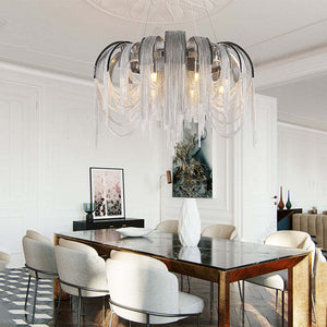 Pensy Luxury Aluminum Chain Tassel Chandelier - Oasislives