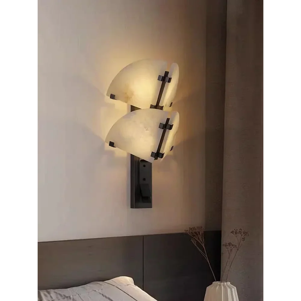 BRIELLE ALABASTER WALL SCONCE 11.8" 16.9"H