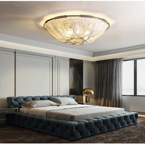 Pensy Luxury Aluminum Chain Tassel Flushmount - Oasislives