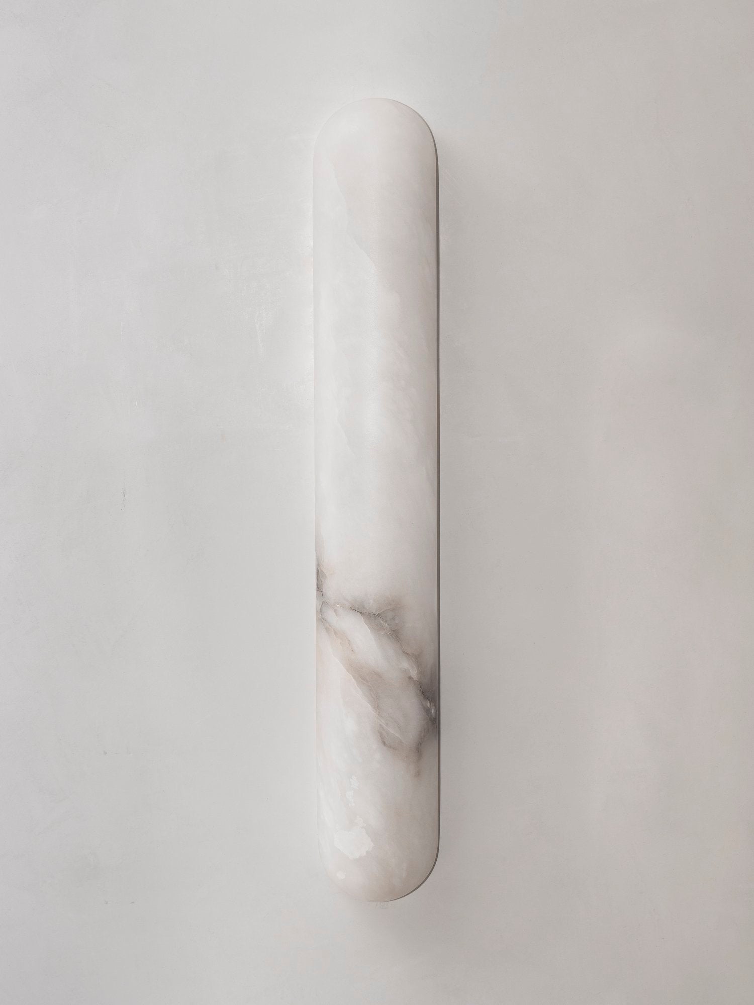 Alabaster Tubular Wide Wall Light, 65cm