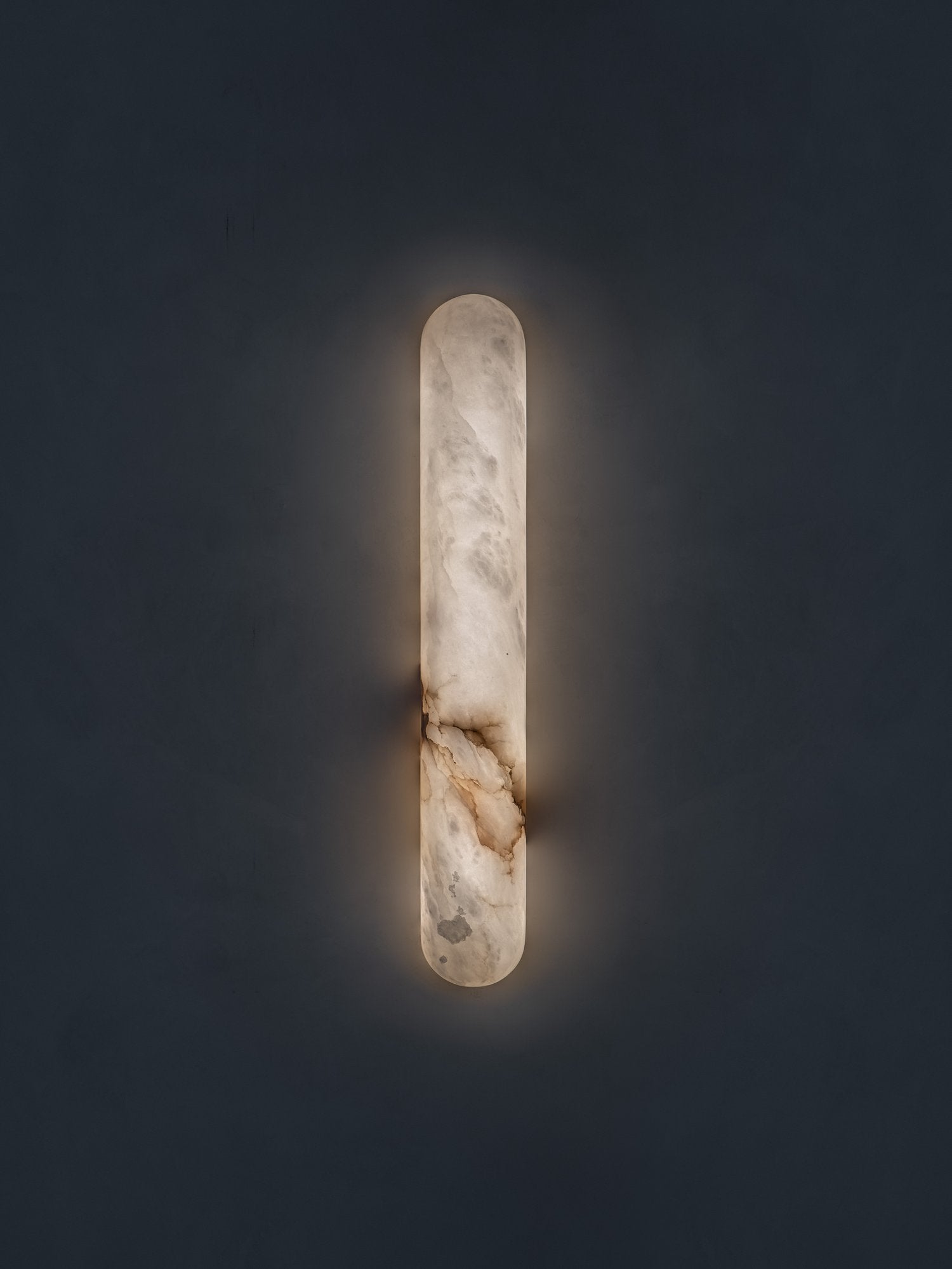 Alabaster Tubular Wide Wall Light, 65cm
