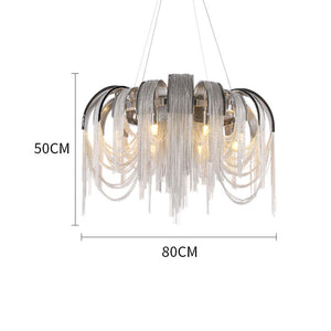 Pensy Luxury Aluminum Chain Tassel Chandelier - Oasislives