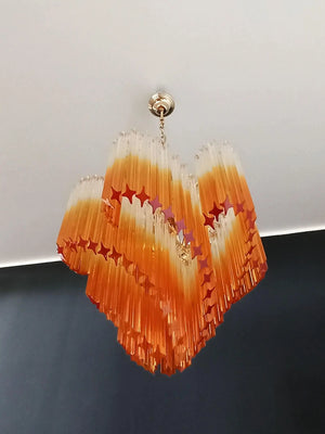 Murano Chandelier – Viennetta – 114 prisms – Amber - Oasislives