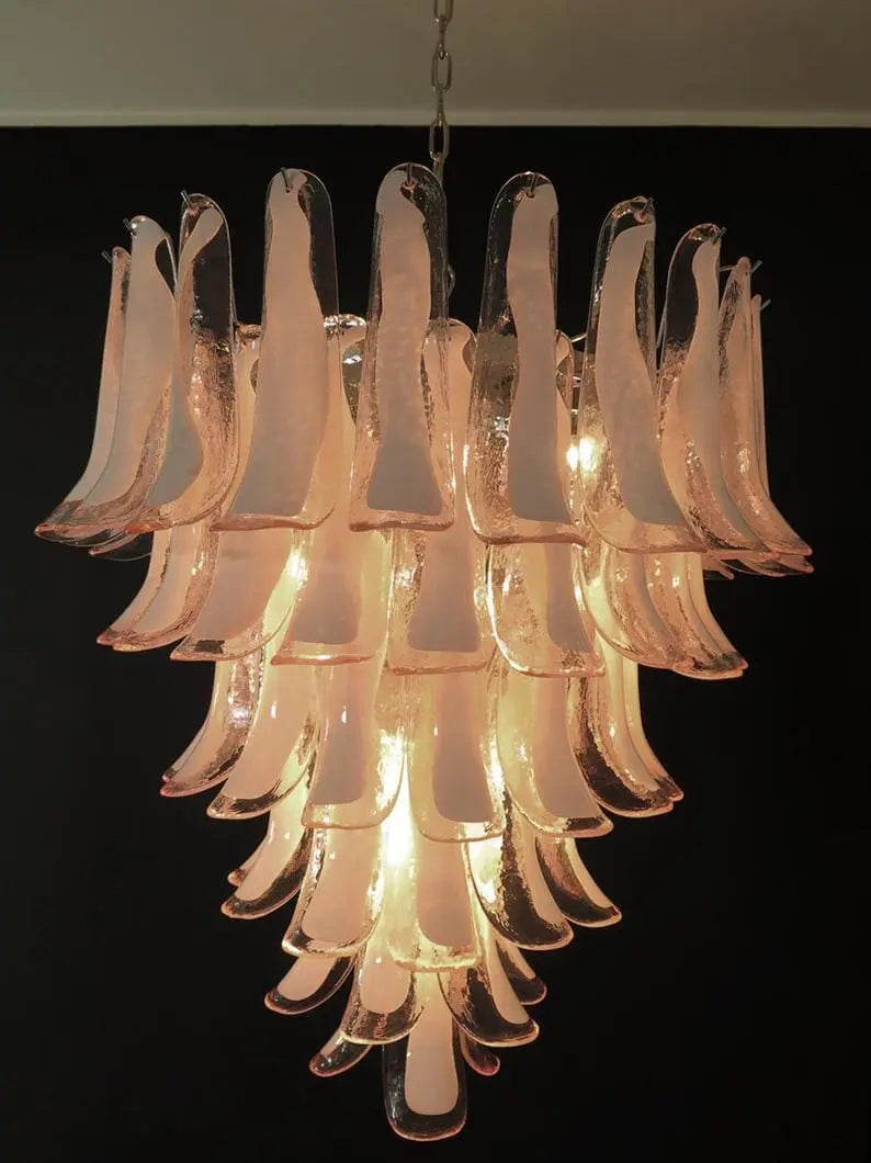 Murano Chandelier – 75 petals – Pink