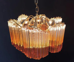Murano Chandelier – Viennetta – 114 prisms – Amber - Oasislives