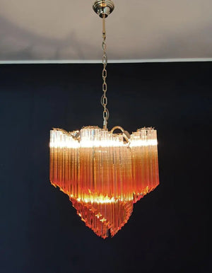 Murano Chandelier – Viennetta – 114 prisms – Amber - Oasislives