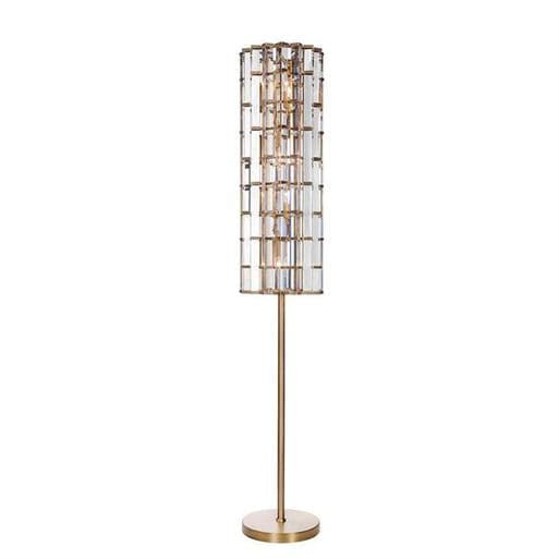 K9 Crystal GOLD ROD FLOOR LAMP