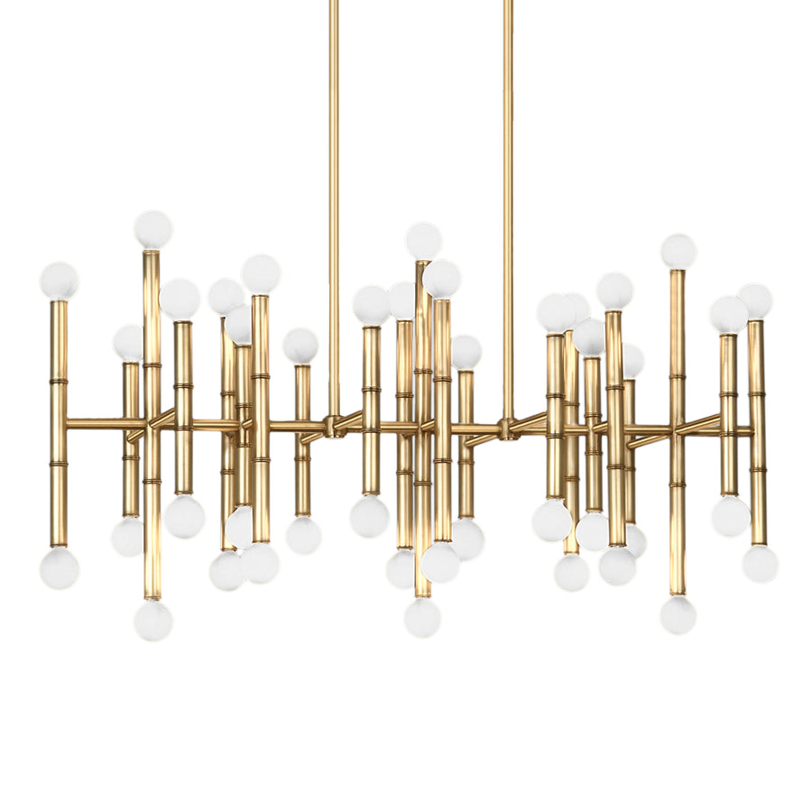 Metallic Bamboo Detail Chandelier
