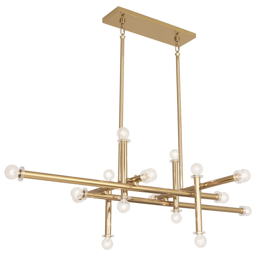 Lucite Accent Linear Chandelier