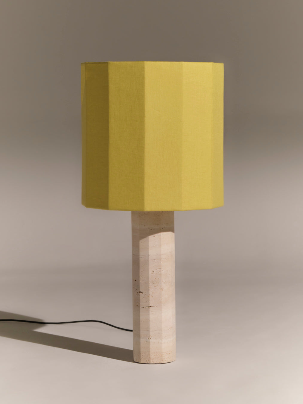 Roma II Travertine Table Lamp, Large