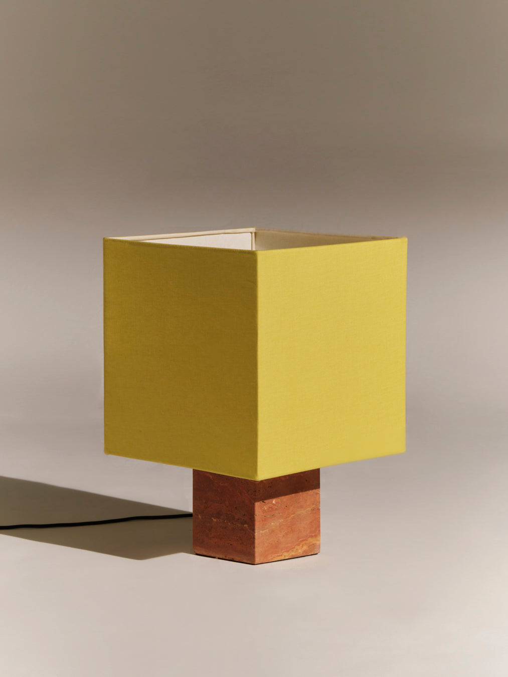 Roma I Travertine Table Lamp, Medium