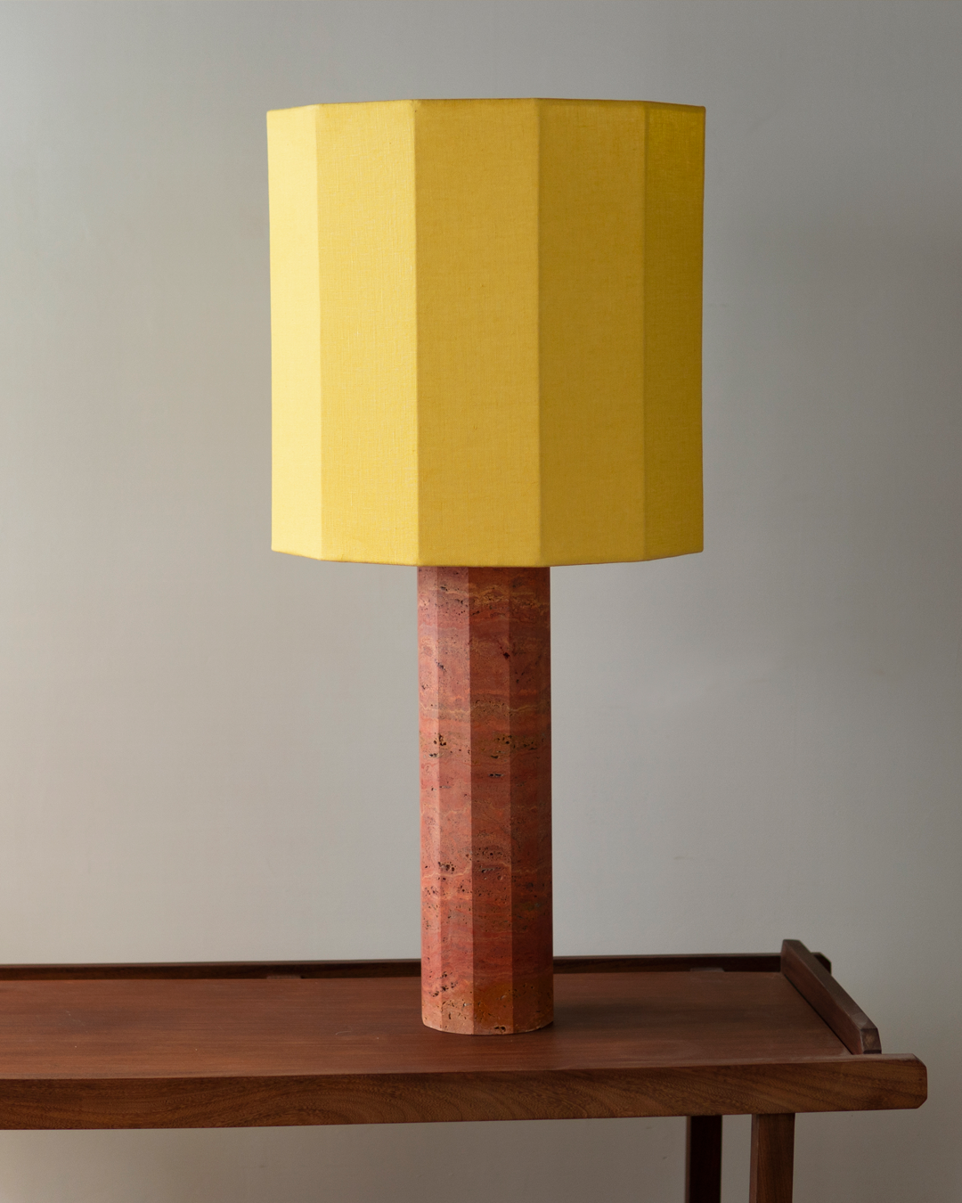 Roma II Travertine Table Lamp, Large