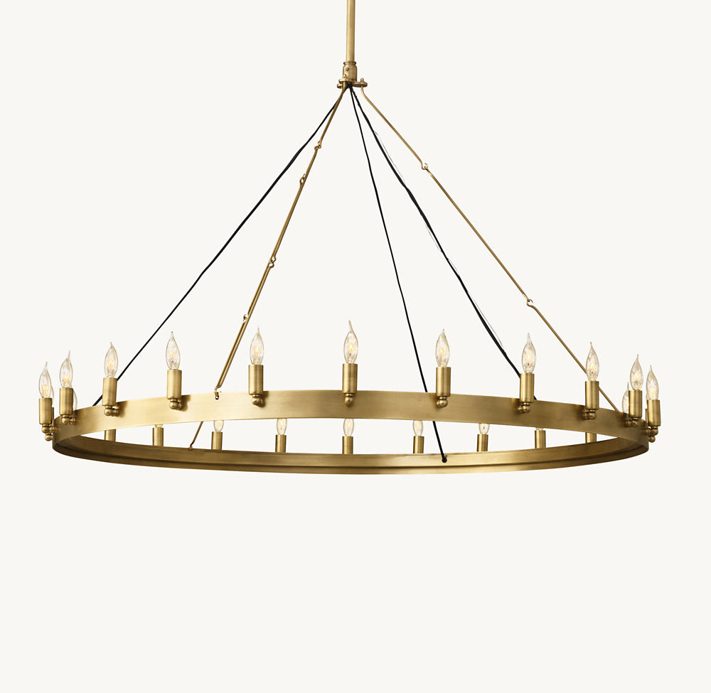 Camino Vintage Candelabra Round Chandelier 50"
