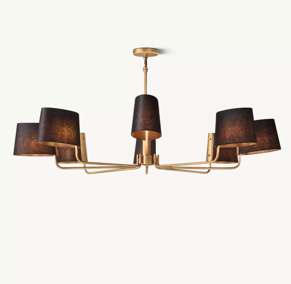 Martiau Round Linen Chandelier 60"