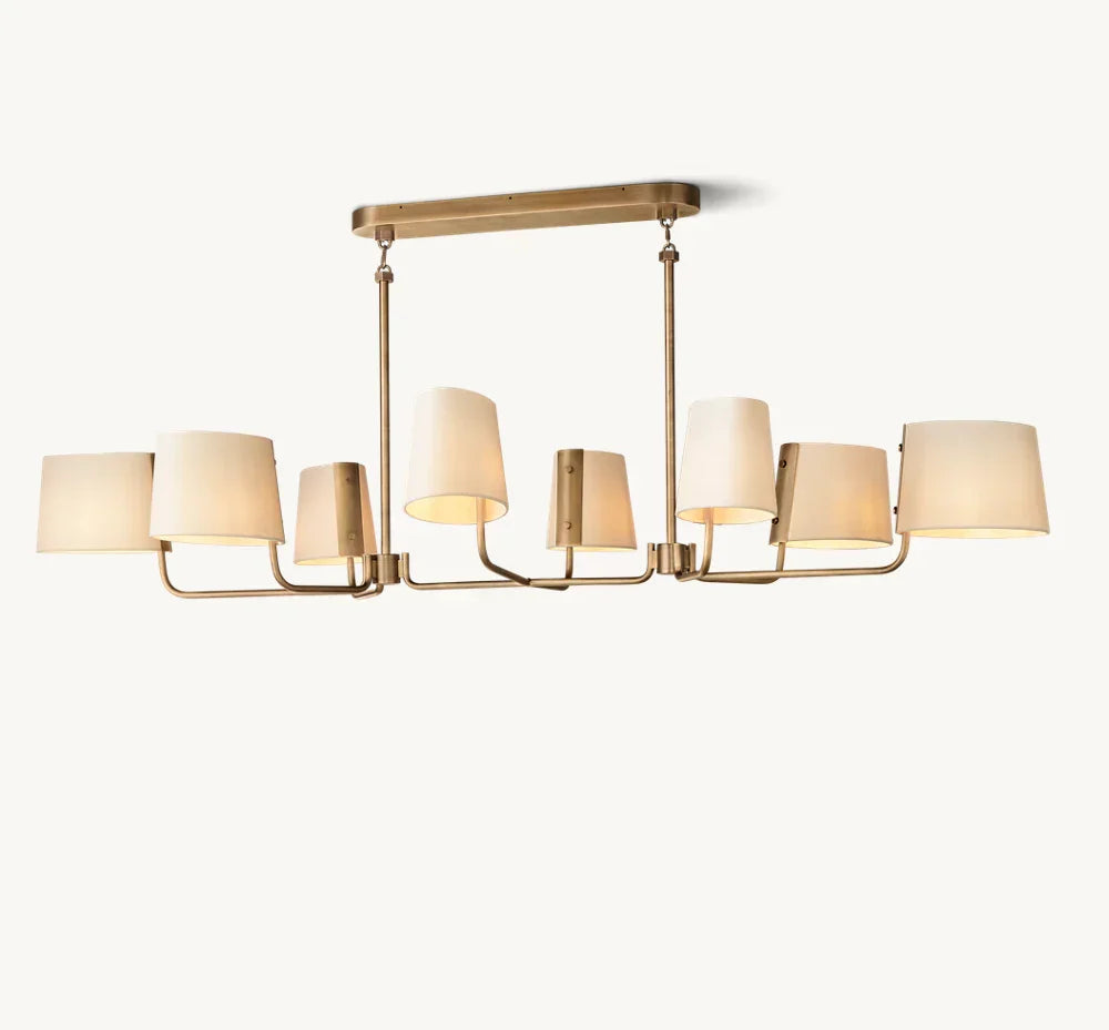 Martiau Linear Linen Chandelier 72"