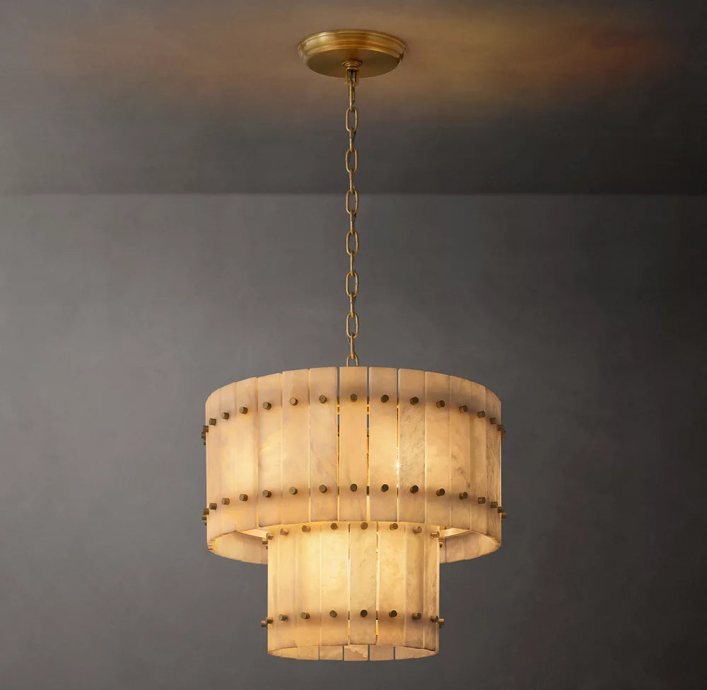 San Marcus Alabaster Luxury Chandelier and Sconce - Oasislives