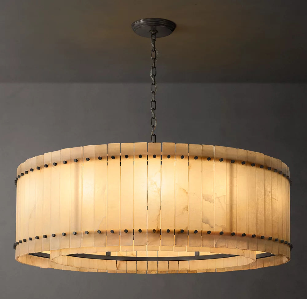 San Marcus Alabaster Luxury Chandelier and Sconce - Oasislives