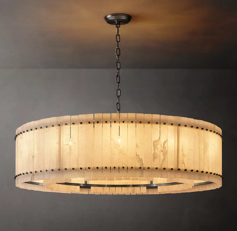 San Marcus Alabaster Luxury Chandelier and Sconce - Oasislives