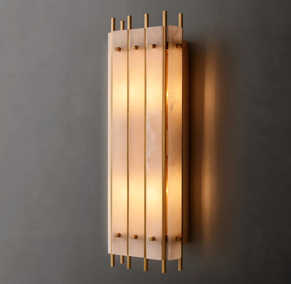 San Marcus Alabaster Luxury Chandelier and Sconce - Oasislives