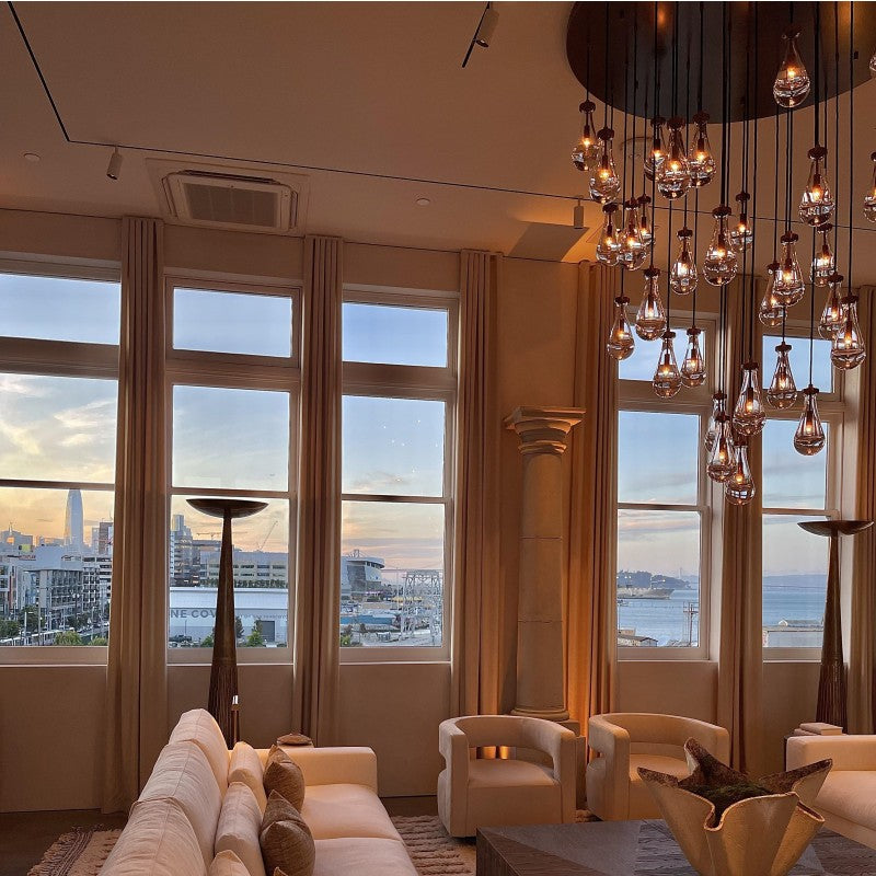 Modern Raindrop Chandelier Round / Rectangluar For Living Room Dinning Room