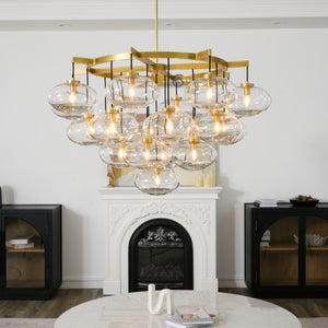 Cabrlet Oval Spherical Glass Luxury Chandelier - Oasislives