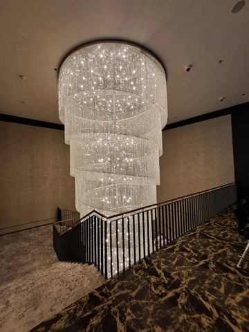 Babylon Spiral Chandelier Spanning Three Floors