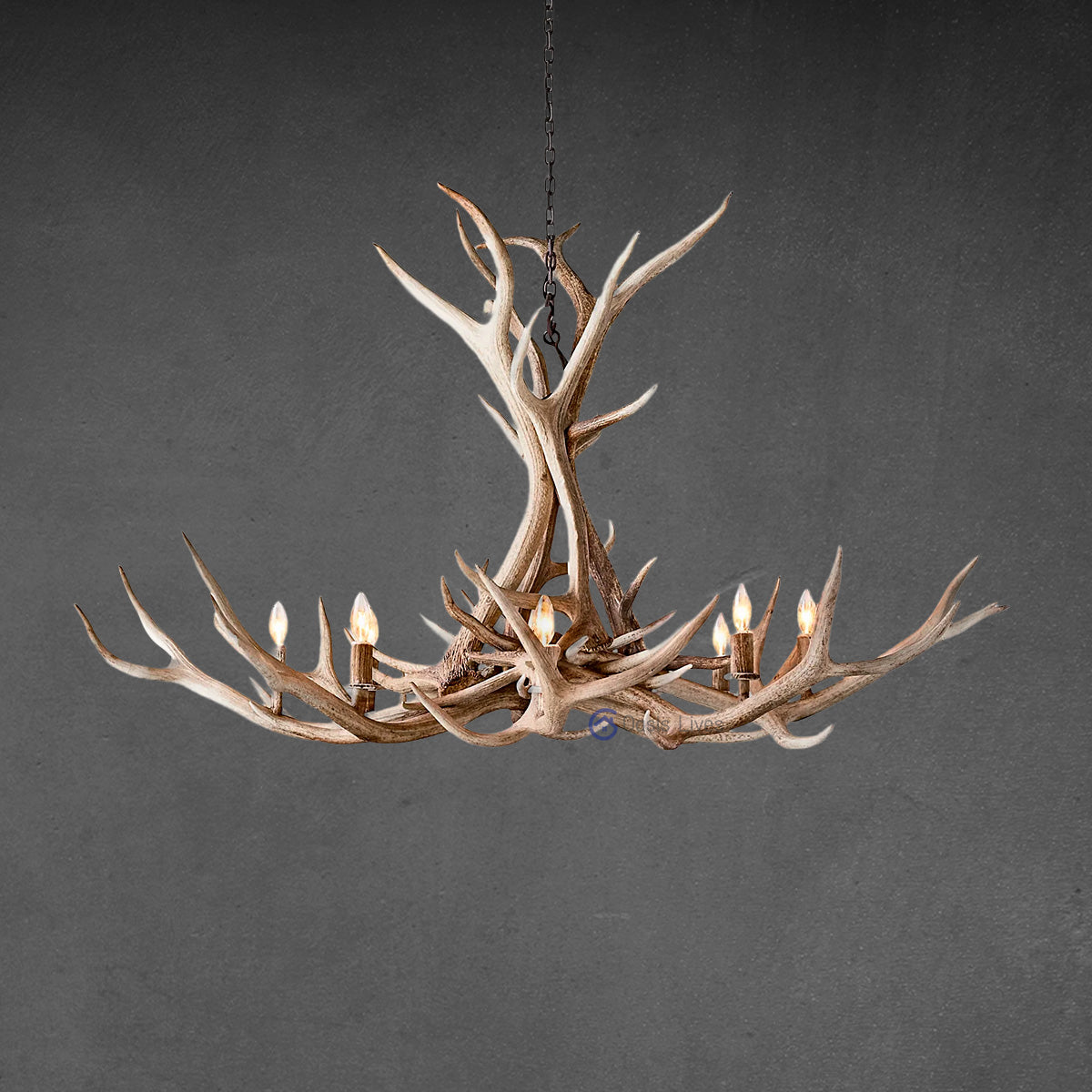 Natural Antler Chandelier 60"