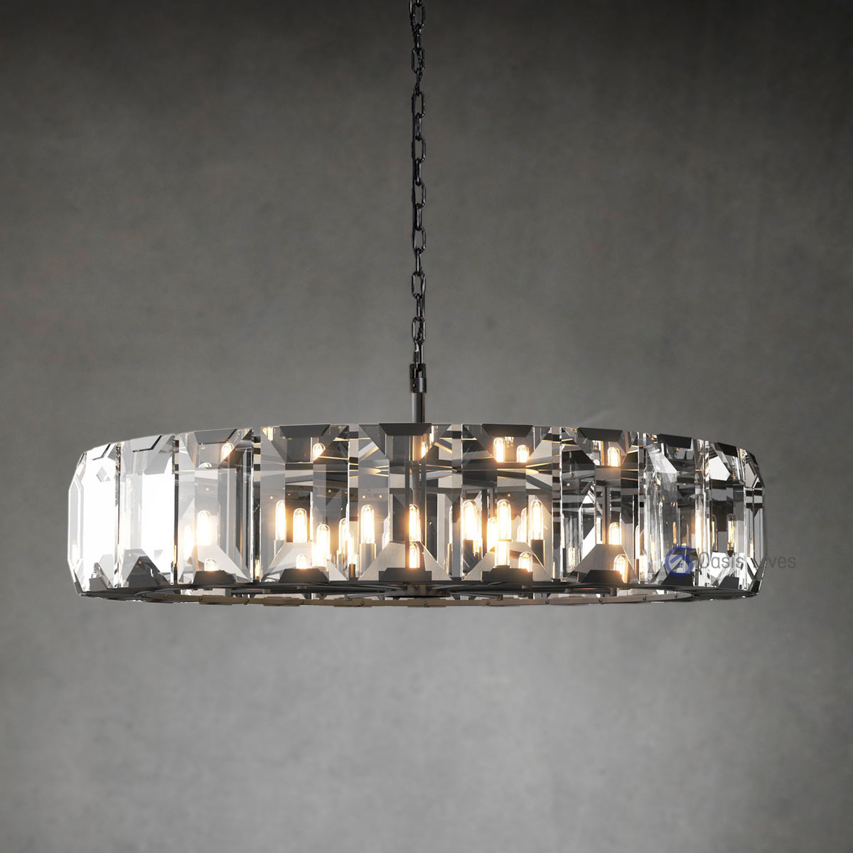 Harlow Crystal Round Chandelier 60"