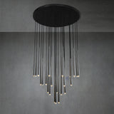 Aquitaine Meteor Shower Round Tapered Tubular Chandelier 48"