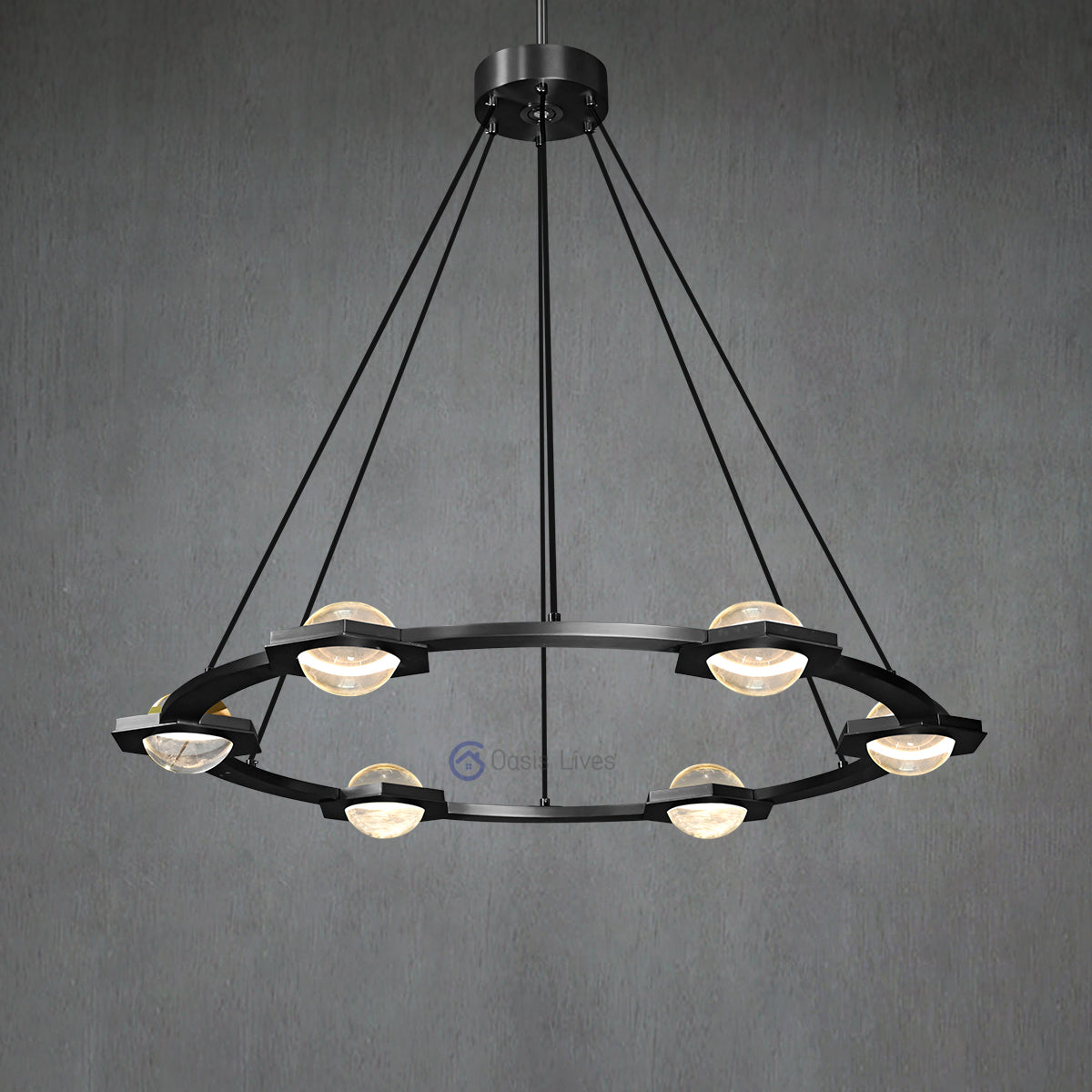 Eclant Crystal Ball Round Chandelier 48"