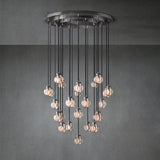 Pearl Ball Round Chandelier 38"