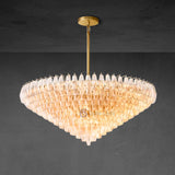 Chiara Clear Glass Tiered Round Chandelier 62"