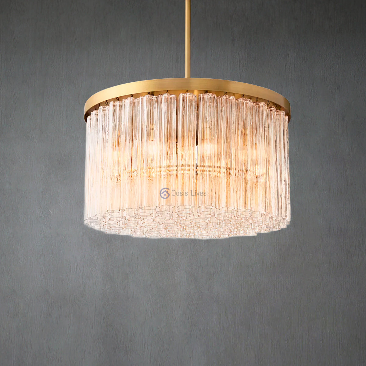 Cielo Round Glass Chandelier 48"