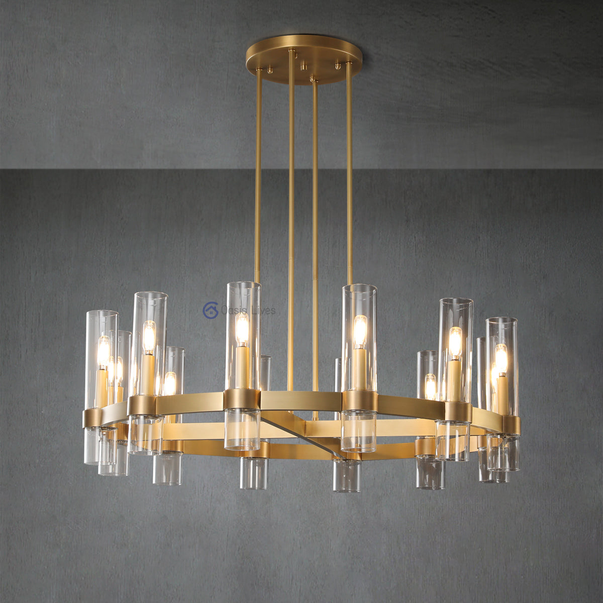 Ravel Modern Fashion Glass Round Chandelier Light D36‘’