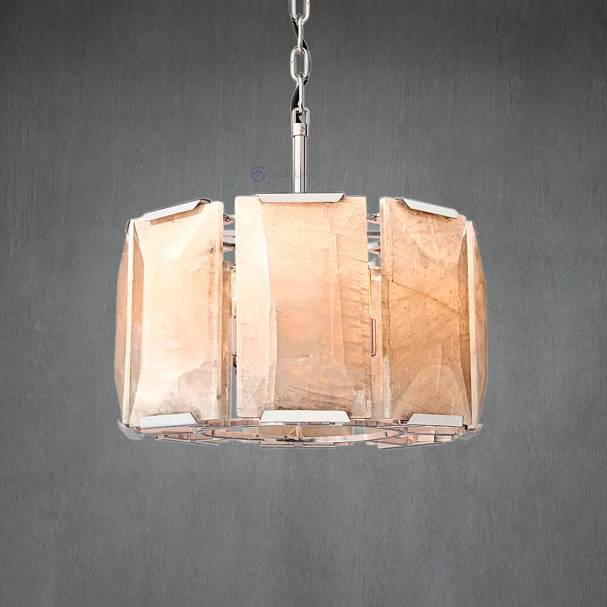 Harlow Calcite Round Chandelier 19"