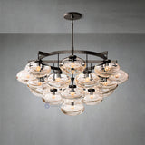 Cabrette Clear Glass Round Chandelier 48"