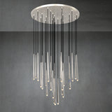Aquitaine Meteor Shower Round Tapered Tubular Chandelier 48"